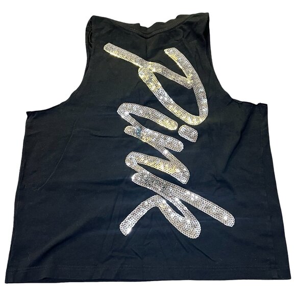 PINK Mesh V-Neck Top with Sequins - Picture 2 of 5